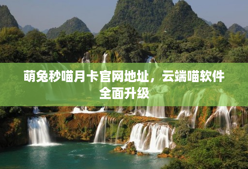 萌兔秒喵月卡官网地址,云端喵软件全面升级