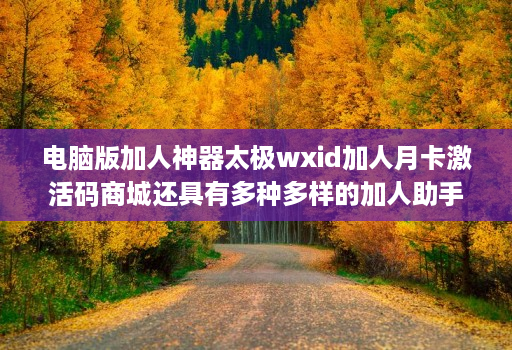 电脑版加人神器太极wxid加人月卡激活码商城还具有多种多样的加人助手功能