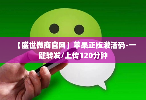 【盛世微商官网】苹果正版激活码-一键转发/上传120分钟