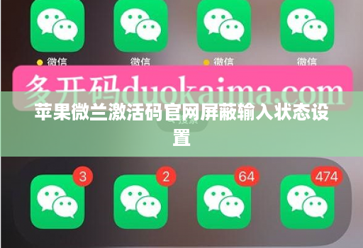 苹果微兰激活码官网屏蔽输入状态设置