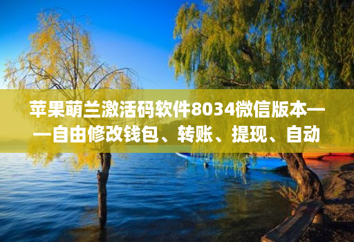 苹果萌兰激活码软件8034微信版本——自由修改钱包、转账、提现、自动加群好友消息小尾巴