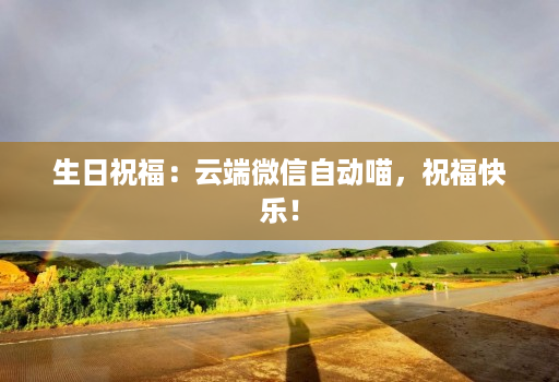 生日祝福:云端微信自动喵,祝福快乐!
