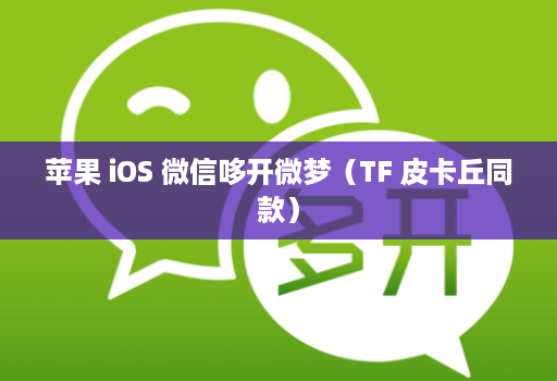 苹果 iOS 微信哆开微梦(TF 皮卡丘同款)