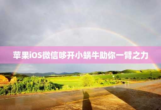 苹果iOS微信哆开小蜗牛助你一臂之力