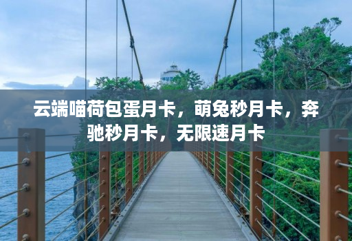 云端喵荷包蛋月卡,萌兔秒月卡,奔驰秒月卡,无限速月卡