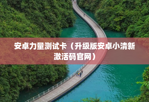 安卓力量测试卡(升级版安卓小清新激活码官网)