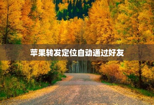 苹果转发定位自动通过好友