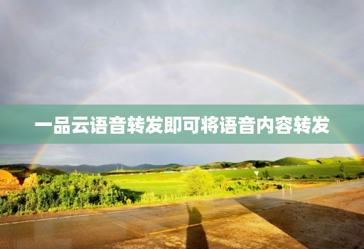 一品云语音转发即可将语音内容转发