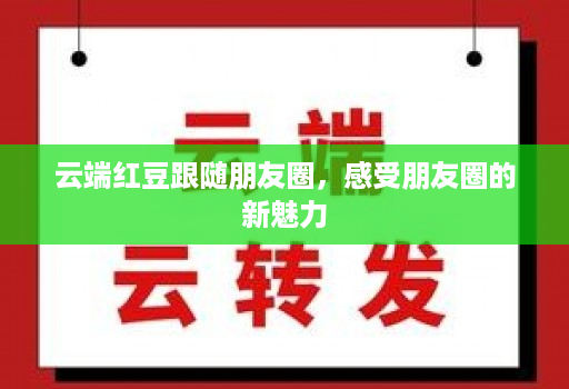 云端红豆跟随朋友圈,感受朋友圈的新魅力
