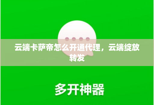 云端卡萨帝怎么开通代理,云端绽放转发