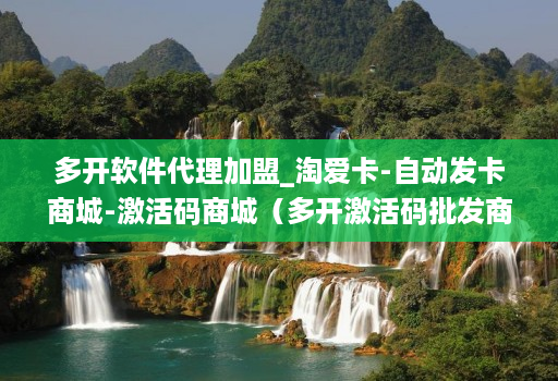 多开软件代理加盟_淘爱卡-自动发卡商城-激活码商城(多开激活码批发商城) 多开软件代理加盟_淘爱卡-自动发卡商城-激活码商城(多开激活码批发商城)