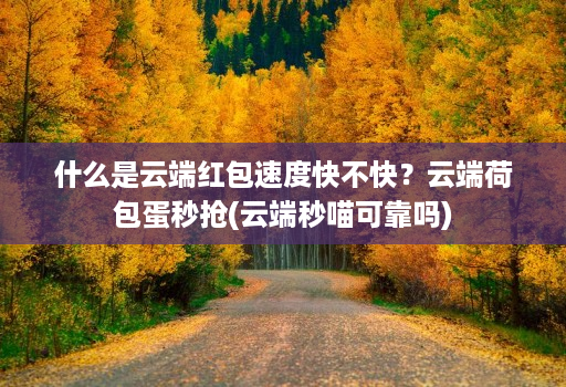 什么是云端红包速度快不快?云端荷包蛋秒抢(云端秒喵可靠吗)