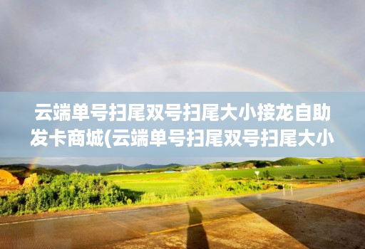 云端单号扫尾双号扫尾大小接龙自助发卡商城(云端单号扫尾双号扫尾大小接龙自助发卡商城)