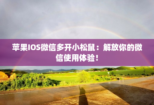 苹果IOS微信多开小松鼠:解放你的微信使用体验!