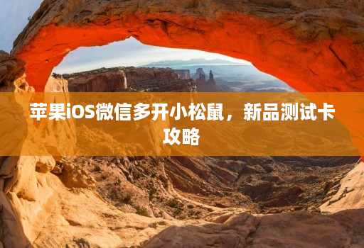 苹果iOS微信多开小松鼠,新品测试卡攻略