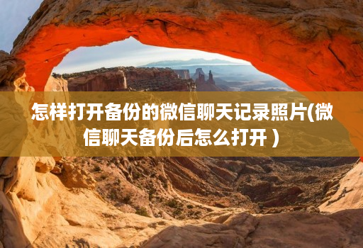 怎样打开备份的微信聊天记录照片(微信聊天备份后怎么打开 )