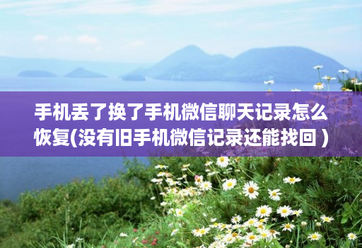 手机丢了换了手机微信聊天记录怎么恢复(没有旧手机微信记录还能找回 )