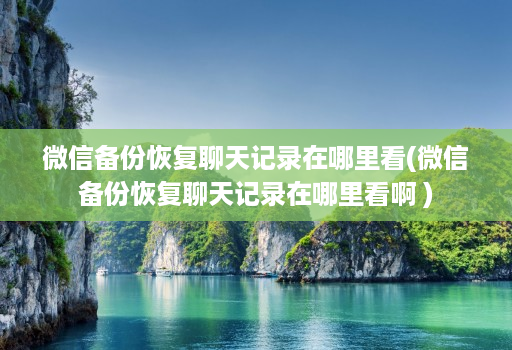 微信备份恢复聊天记录在哪里看(微信备份恢复聊天记录在哪里看啊 )