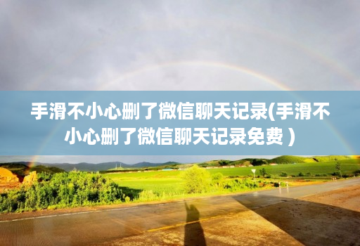 手滑不小心删了微信聊天记录(手滑不小心删了微信聊天记录免费 )