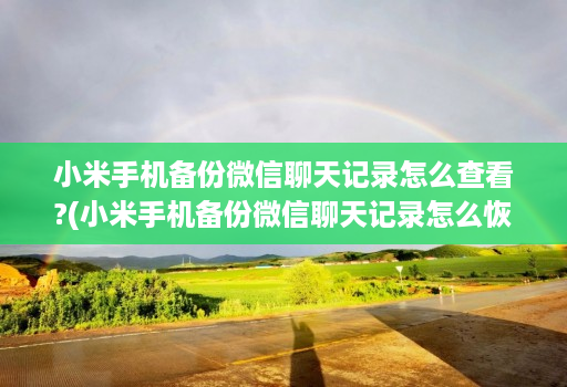 小米手机备份微信聊天记录怎么查看?(小米手机备份微信聊天记录怎么恢复 )