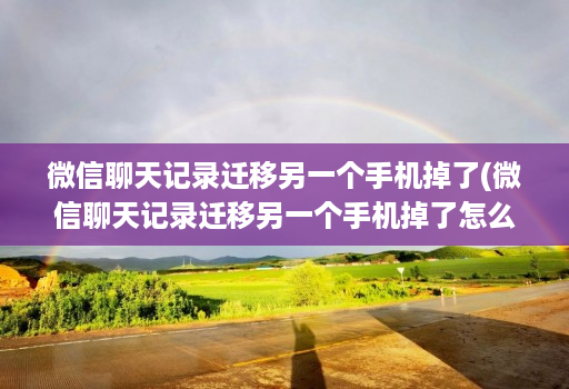 微信聊天记录迁移另一个手机掉了(微信聊天记录迁移另一个手机掉了怎么找回 )