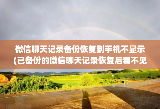 微信聊天记录备份恢复到手机不显示(已备份的微信聊天记录恢复后看不见 )