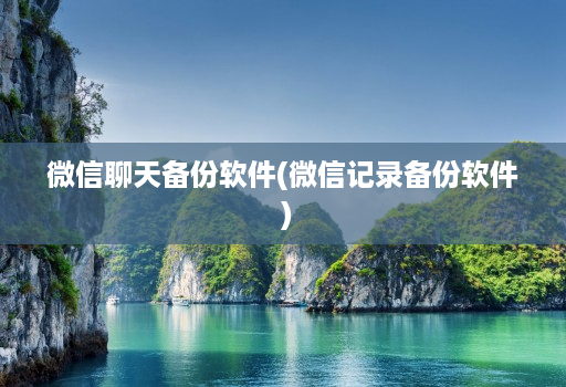 微信聊天备份软件(微信记录备份软件 )