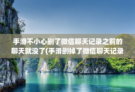 手滑不小心删了微信聊天记录之前的聊天就没了(手滑删掉了微信聊天记录 )
