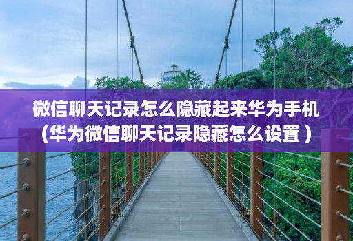 微信聊天记录怎么隐藏起来华为手机(华为微信聊天记录隐藏怎么设置 )