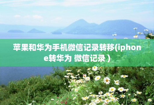 苹果和华为手机微信记录转移(iphone转华为 微信记录 )