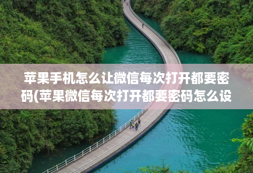苹果手机怎么让微信每次打开都要密码(苹果微信每次打开都要密码怎么设置 )