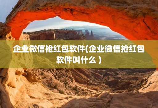 企业微信抢红包软件(企业微信抢红包软件叫什么 )