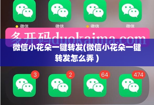 微信小花朵一键转发(微信小花朵一键转发怎么弄 )