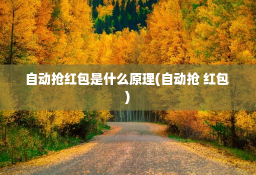 自动抢红包是什么原理(自动抢 红包 )