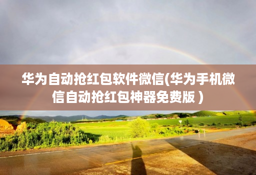 华为自动抢红包软件微信(华为手机微信自动抢红包神器免费版 )