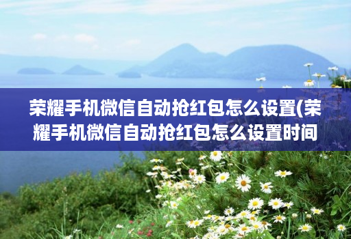 荣耀手机微信自动抢红包怎么设置(荣耀手机微信自动抢红包怎么设置时间 )