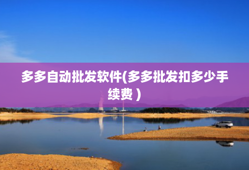 多多自动批发软件(多多批发扣多少手续费 )