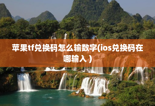 苹果tf兑换码怎么输数字(ios兑换码在哪输入 )