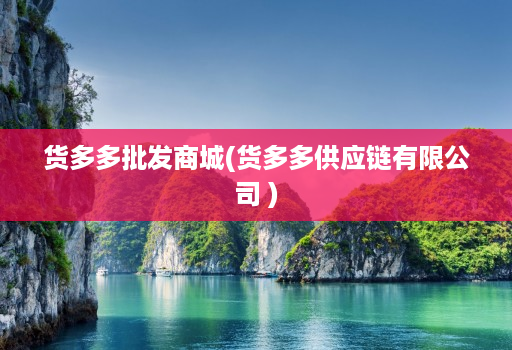 货多多批发商城(货多多供应链有限公司 )