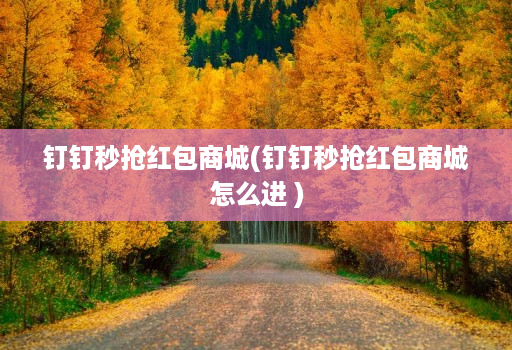 钉钉秒抢红包商城(钉钉秒抢红包商城怎么进 )