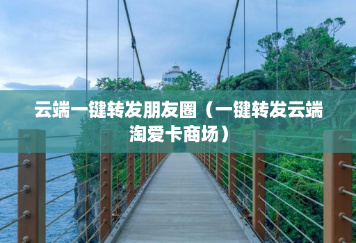 云端一键转发朋友圈(一键转发云端淘爱卡商场)