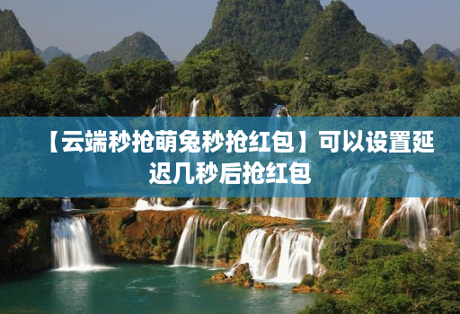 【云端秒抢萌兔秒抢红包】可以设置延迟几秒后抢红包