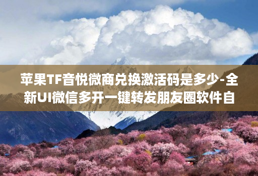 苹果TF音悦微商兑换激活码是多少-全新UI微信多开一键转发朋友圈软件自动跟圈转发