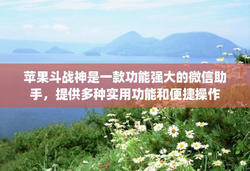 苹果斗战神是一款功能强大的微信助手,提供多种实用功能和便捷操作