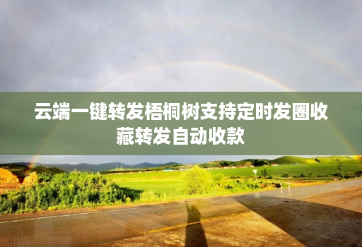 云端一键转发梧桐树支持定时发圈收藏转发自动收款