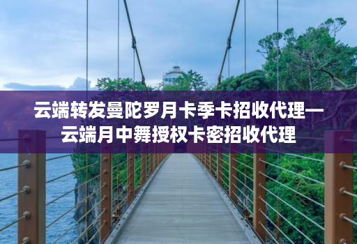 云端转发曼陀罗月卡季卡招收代理—云端月中舞授权卡密招收代理